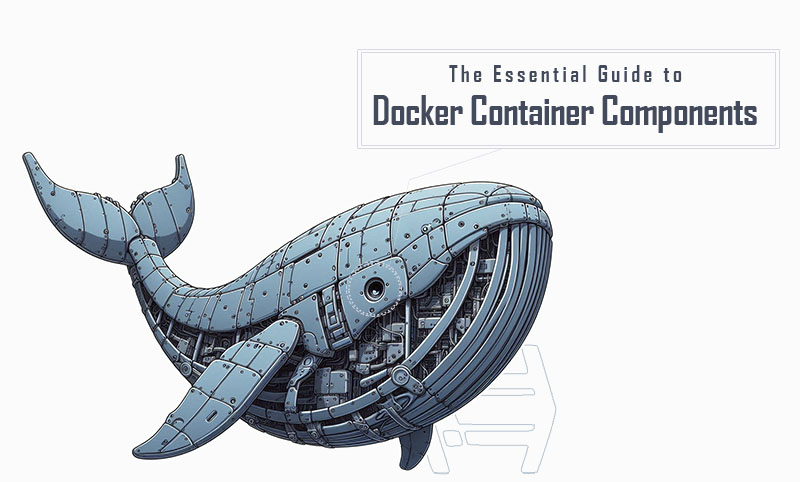 Unveiling the Inner Workings: A Docker Container Depicted as an Industrial Machine.