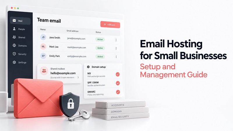 Setting up small business email involves managing team accounts, shared mailboxes and domain authentication.